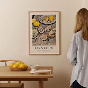 Italian Oysters Illustration: Kitchen Food Wall Art Print image 10
