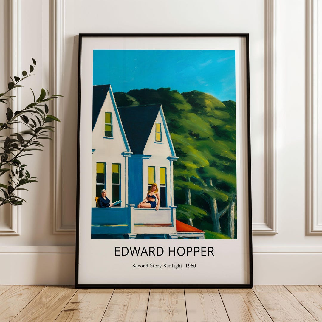 Edward Hopper Print: Second Story Sunlight, Framed Museum-Quality