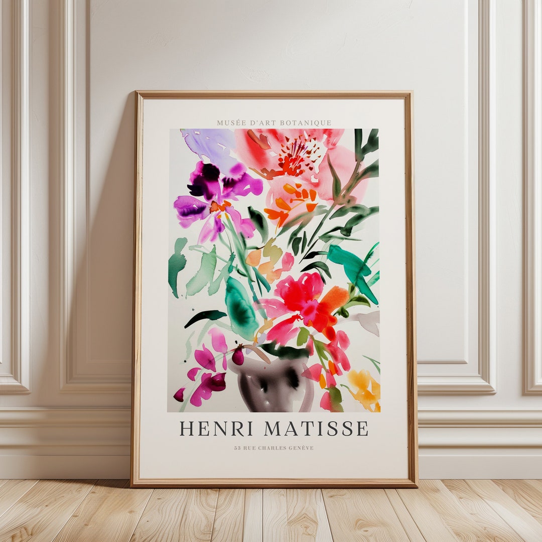 Matisse マティス Fleurs, Feuillages, Dessins Henri Matisse Vintage 1990 Lithograph Print Modernist French