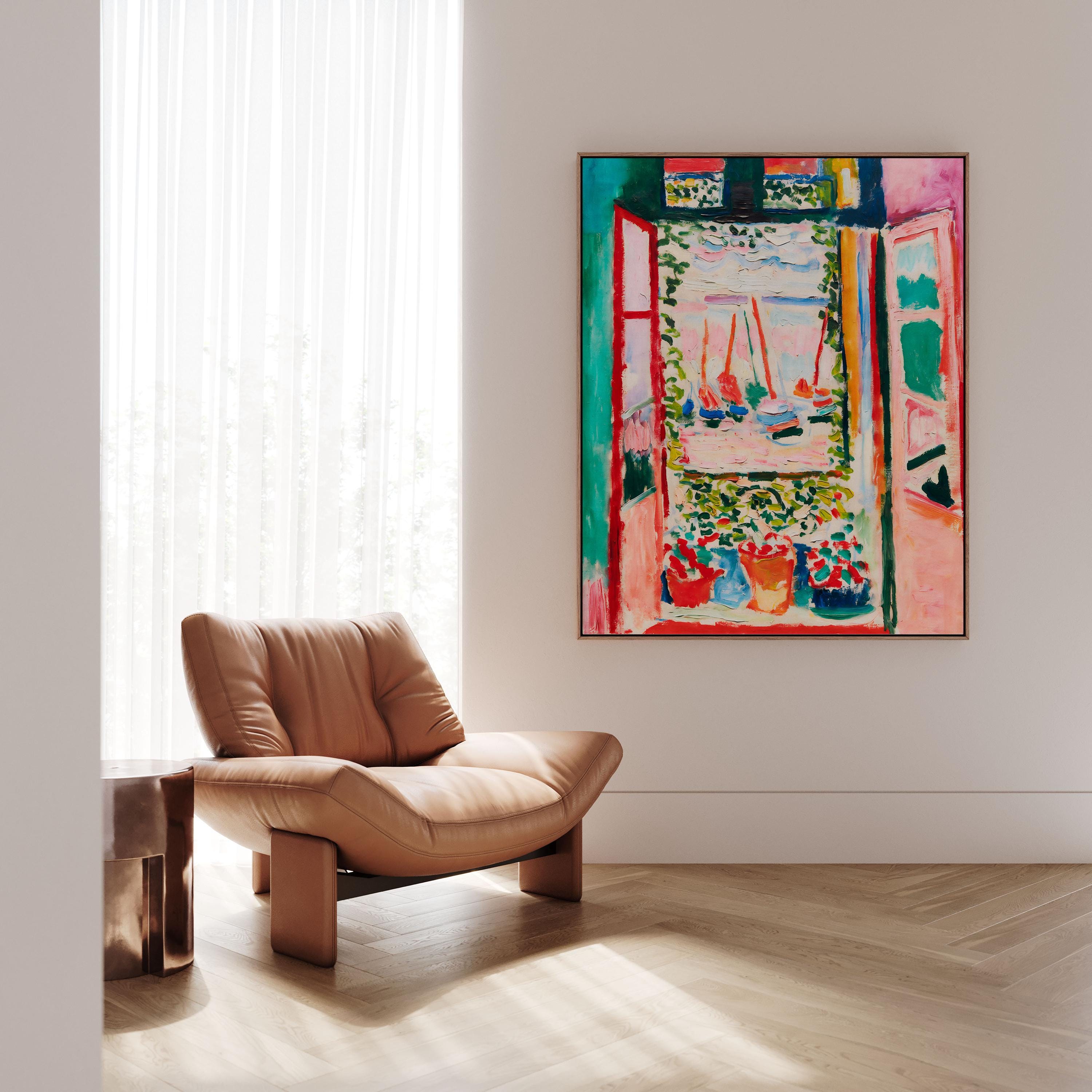 Framed Canvas Henri Matisse 'Open Window' Print: Large Wall Art