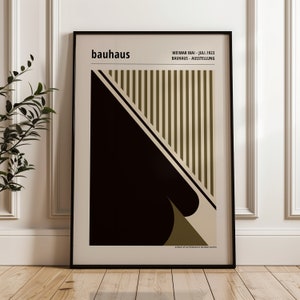 Black and Beige Bauhaus Print, Bauhaus Art Print, Geometric Bauhaus Poster, Minimal Bauhaus Wall Art, Modern Bauhaus Poster DIGITAL Download