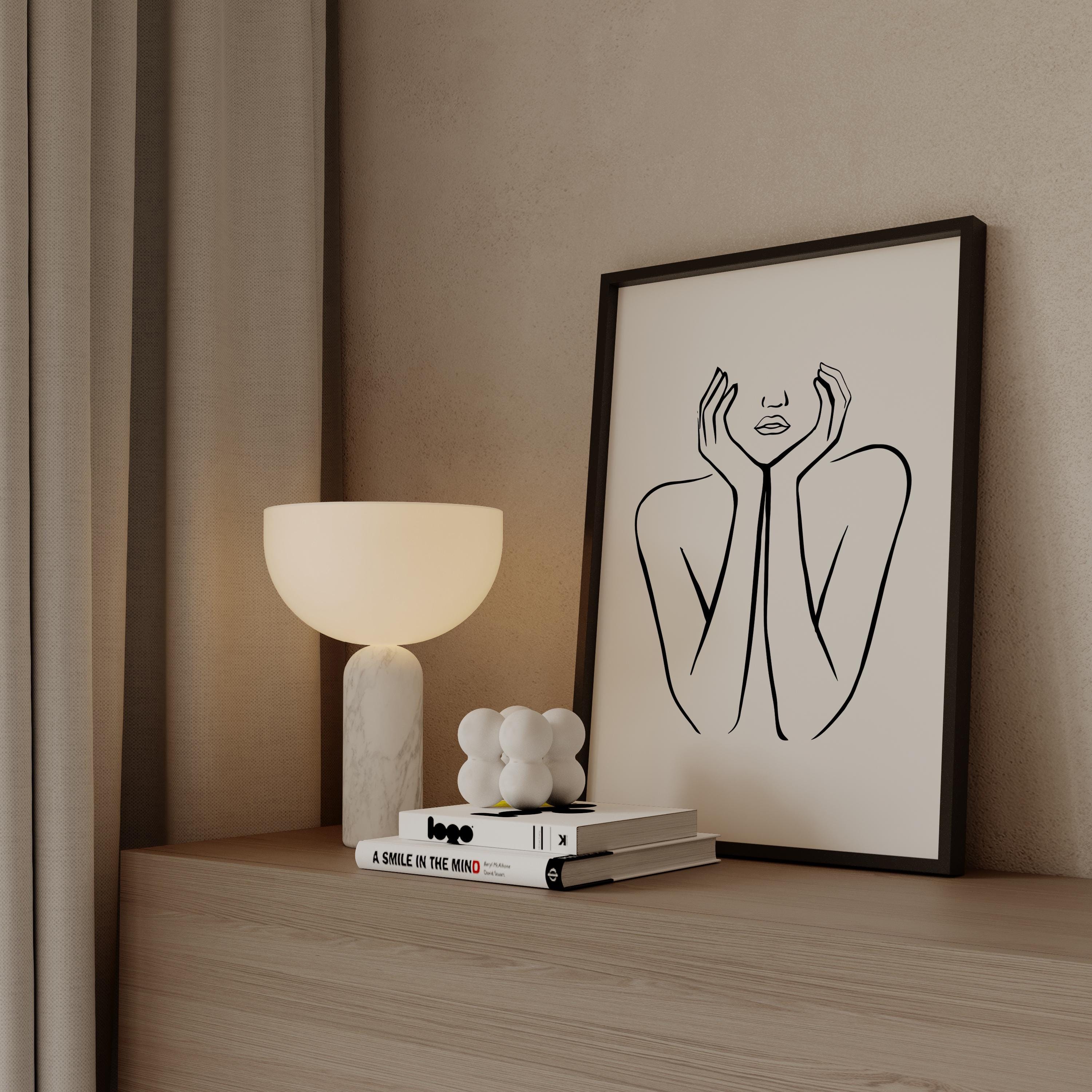 Minimalist Woman Line Art Print: Modern Female Figure Wall Decor - Etsy