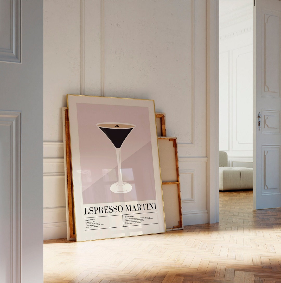 Printable Espresso Martini Print, Bar Cart Prints, Alcohol Poster, Espresso Martini Poster ...