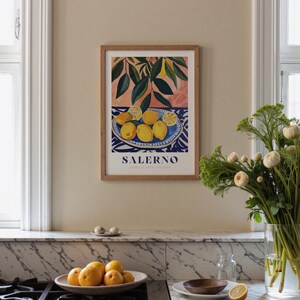 Italian Lemon Print: Kitchen Wall Art, Citrus Illustration image 13