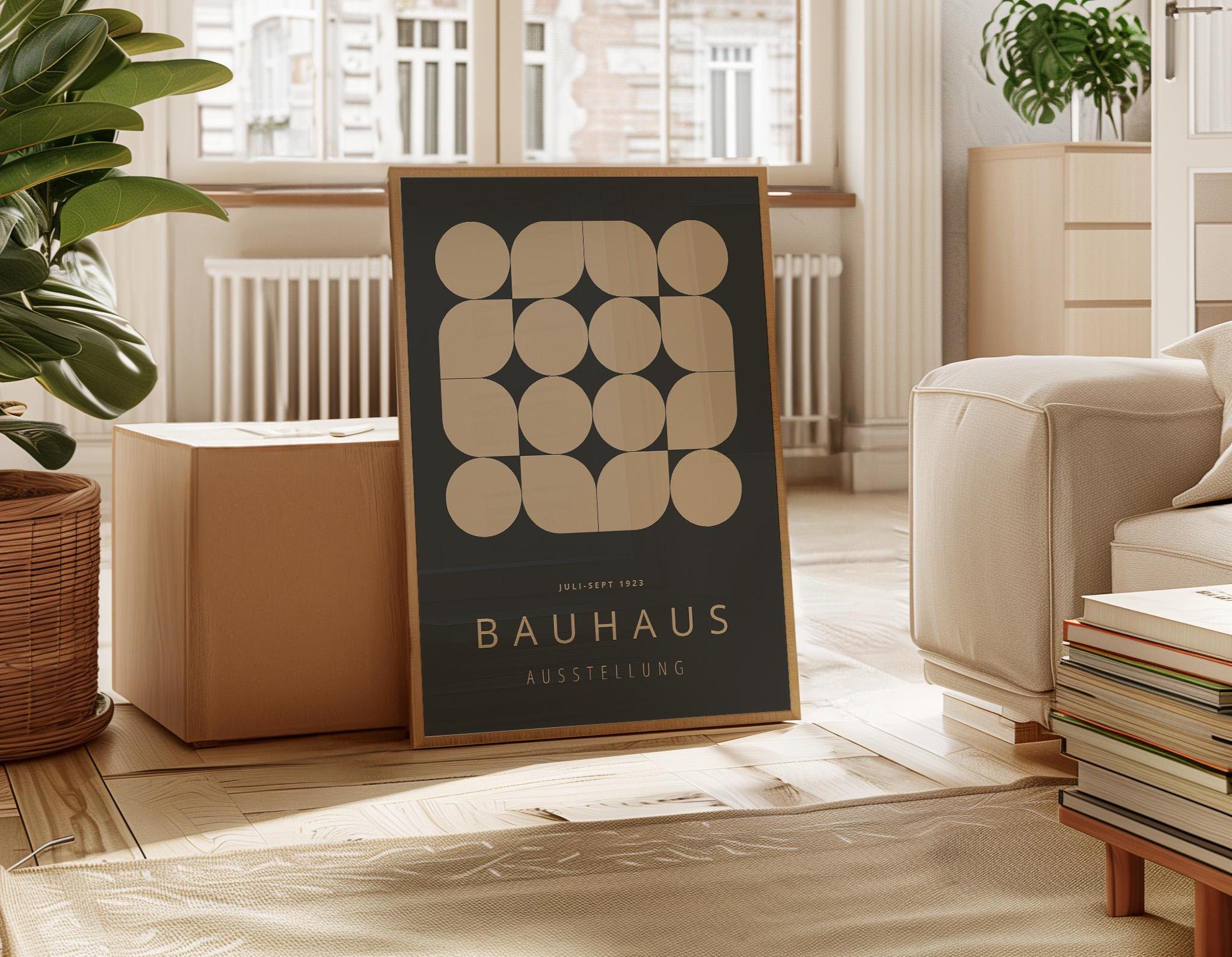 Modern Bauhaus Poster - Framed Wall Art - Art Print - Wall Art -  Mid Century Modern -  Living Room Decor - Bauhaus Print