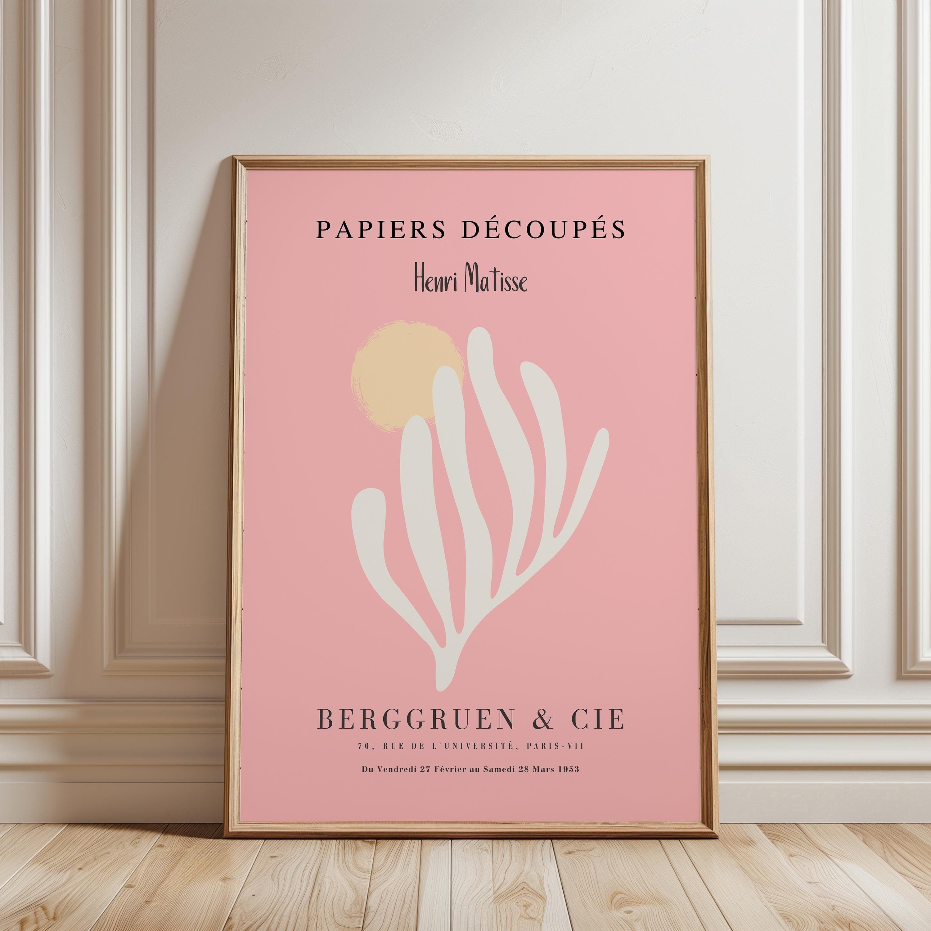Henri Matisse Papiers Decoupes Print: Pink Mid-Century Modern Wall