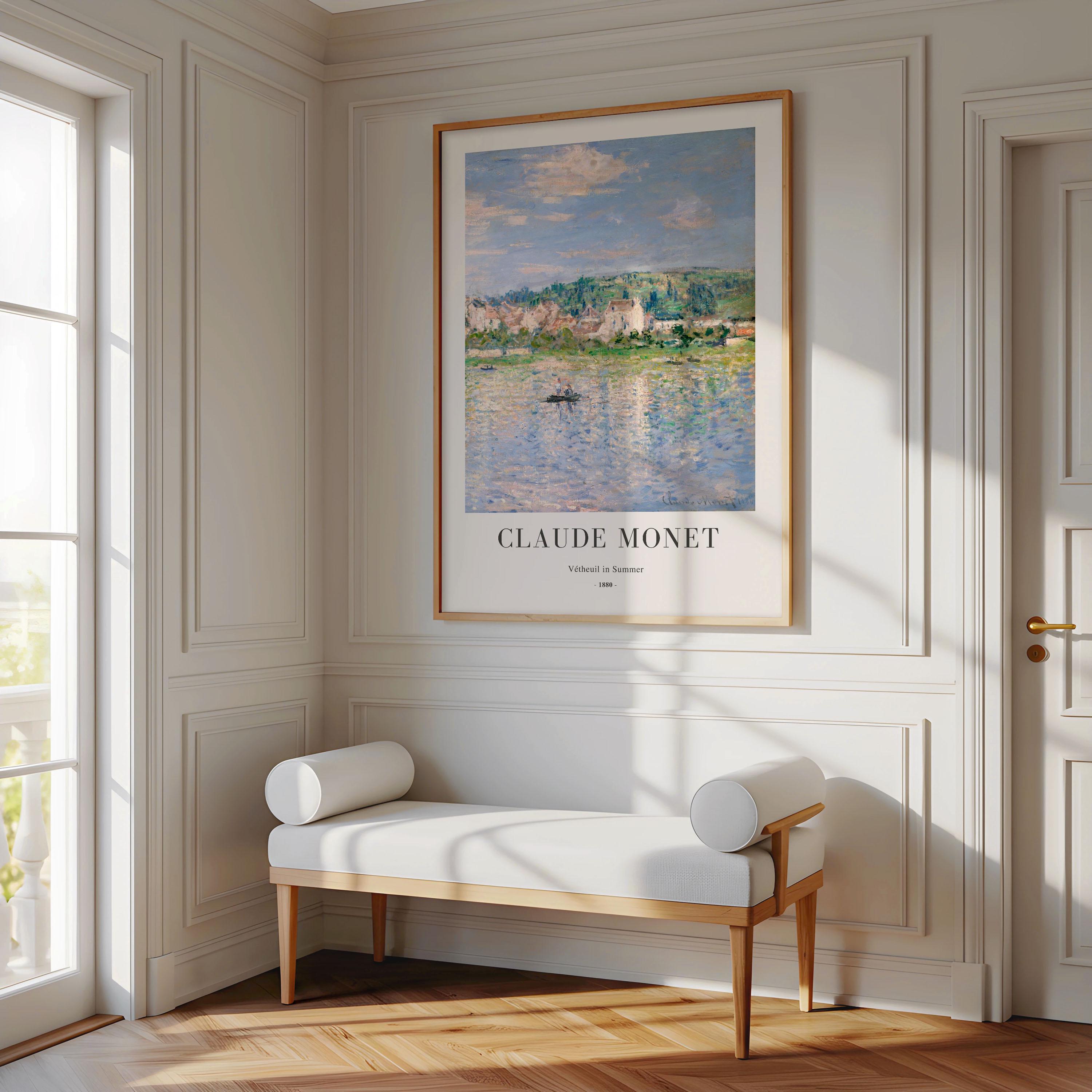 クロード・モネ - ヴェトゥイユの夏 - 額入り印象派風景画 - Etsy 日本