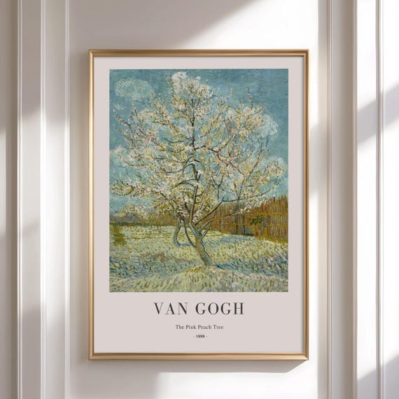Van Gogh Pink Peach Tree Print: Framed Vintage Wall Art - Etsy 日本