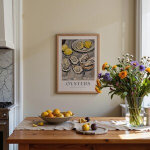 Italian Oysters Illustration: Kitchen Food Wall Art Print image 12