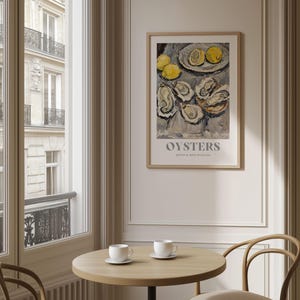 Italian Oysters Illustration: Kitchen Food Wall Art Print image 9