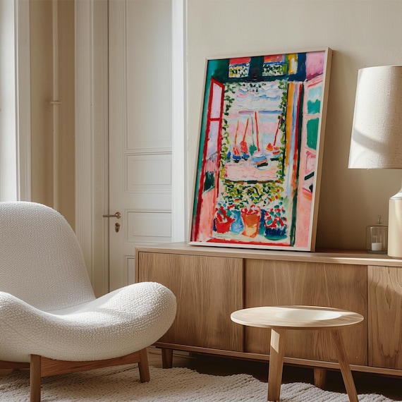 Framed Canvas Henri Matisse 'Open Window' Print: Large Wall Art