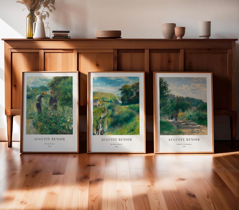 Renoir Poster Set of 3 – Impressionist Vintage Paintings, Classic Museum Art Prints, French Landscape Wall Decor image 17