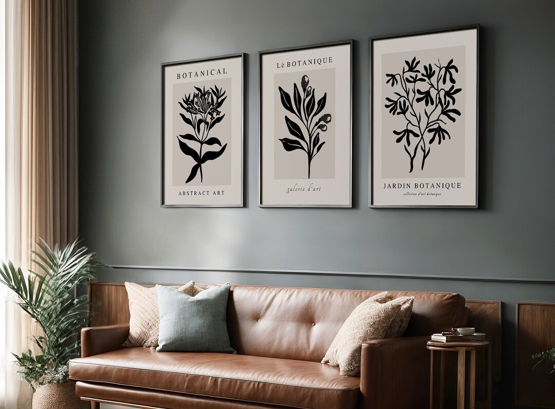 Set of 3 Wall Prints - Framed Wall Art - Botanical Prints - Gallery ...