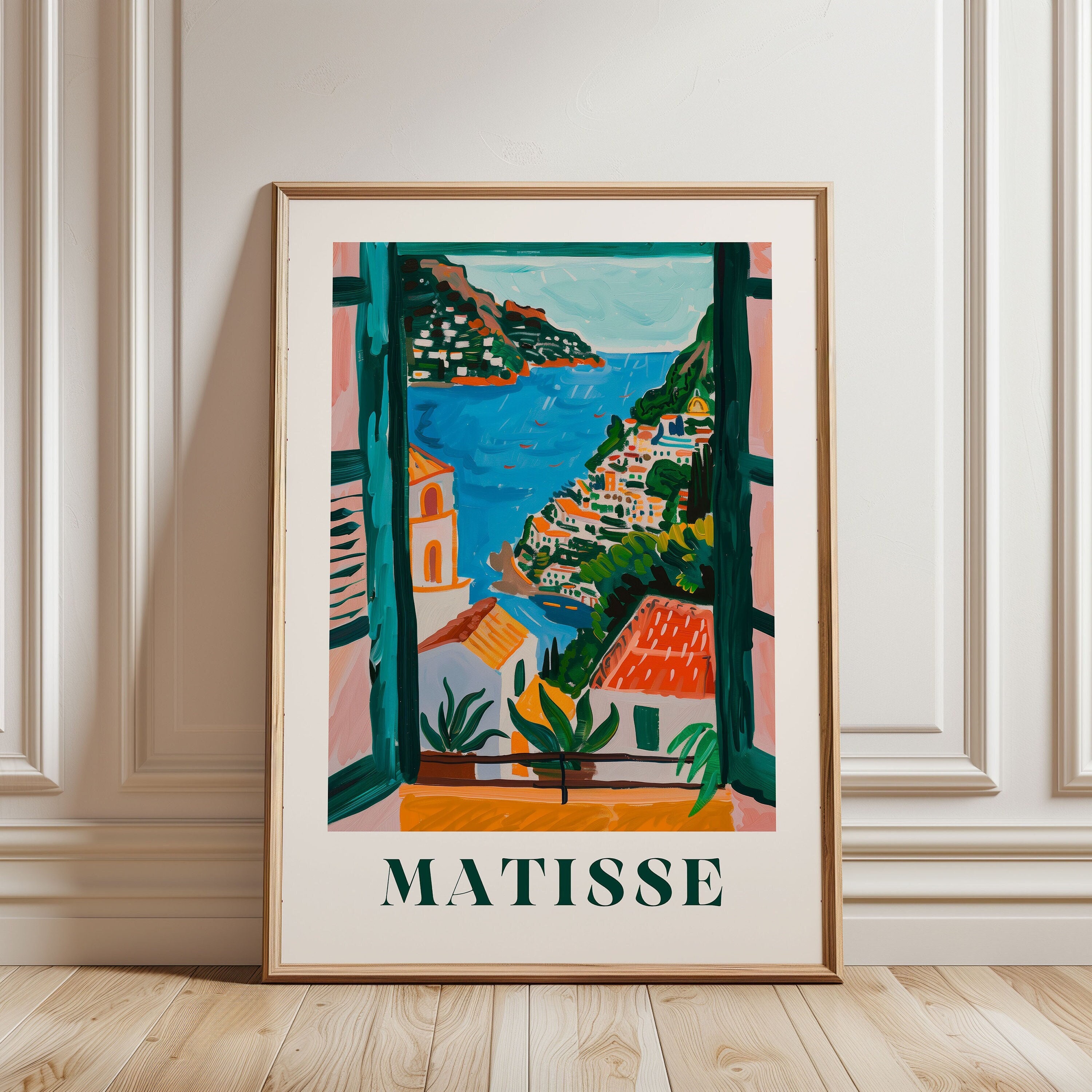 Matisse Inspired Italy Coastal Print: Framed Wall Art - Etsy