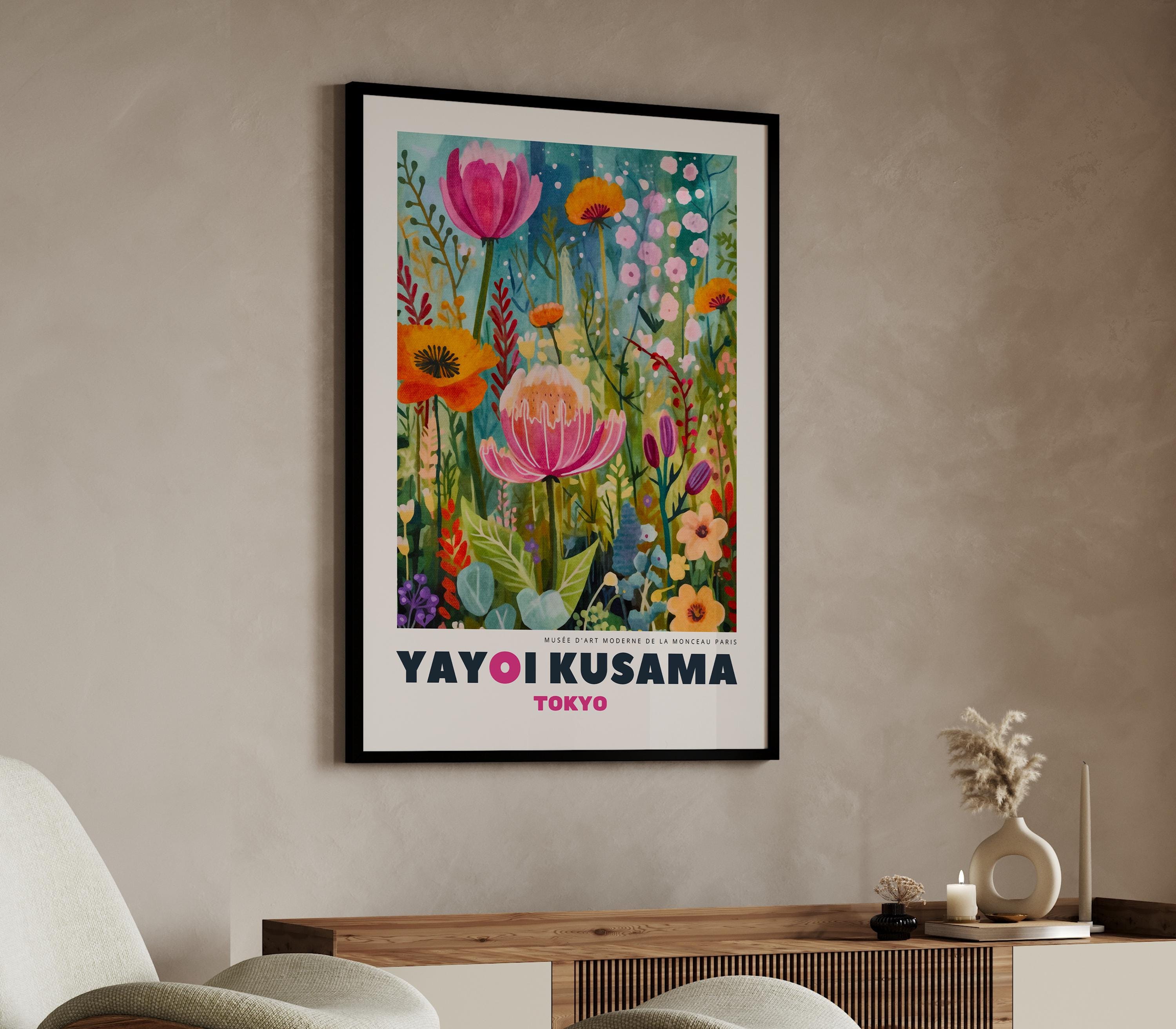 YAYOI KUSAMA Print - Framed Wall Art - Japanese Wall Art