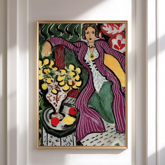 Henri Matisse - Woman in a Purple Coat 1937 - Framed Wall