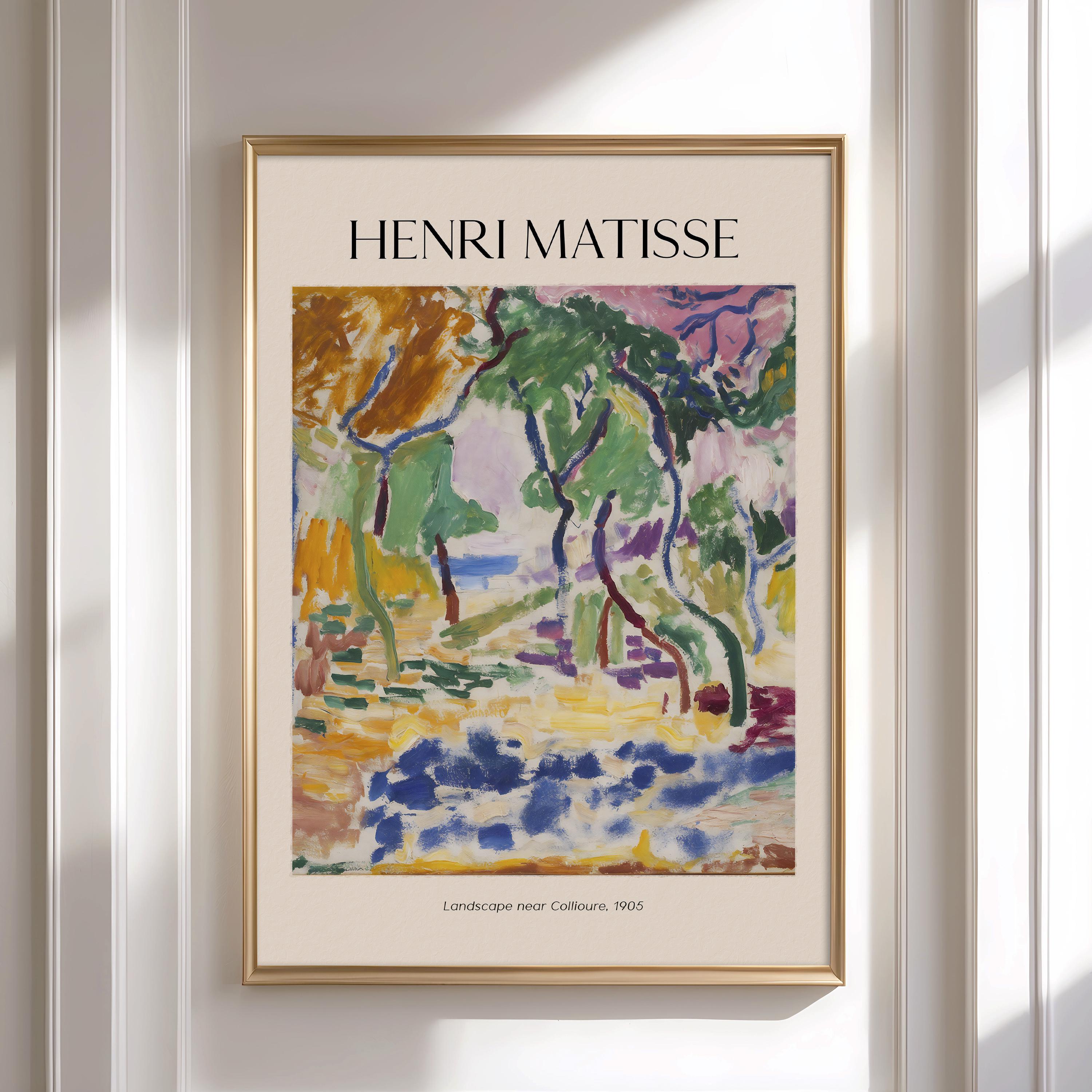 Henri Matisse Landscape Art Print: Collioure, France - Framed Wall