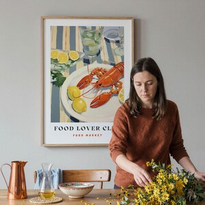 Lobster Print: Food Lover Club Kitchen Wall Art image 16