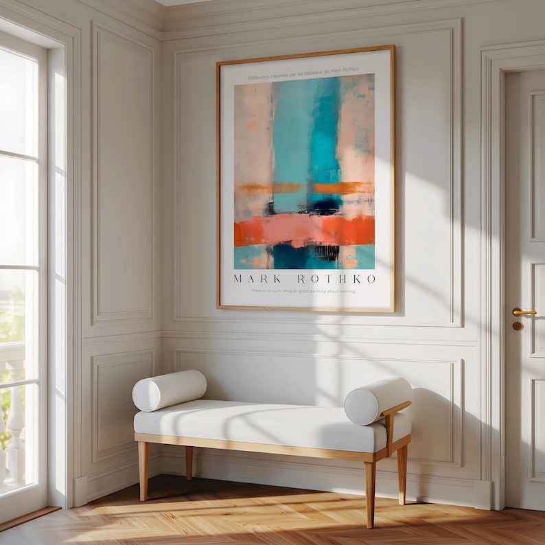 Mark Rothko Bench Mark Rothko Inspired Art Print: Modern Abstract Wall Decor - Etsy
