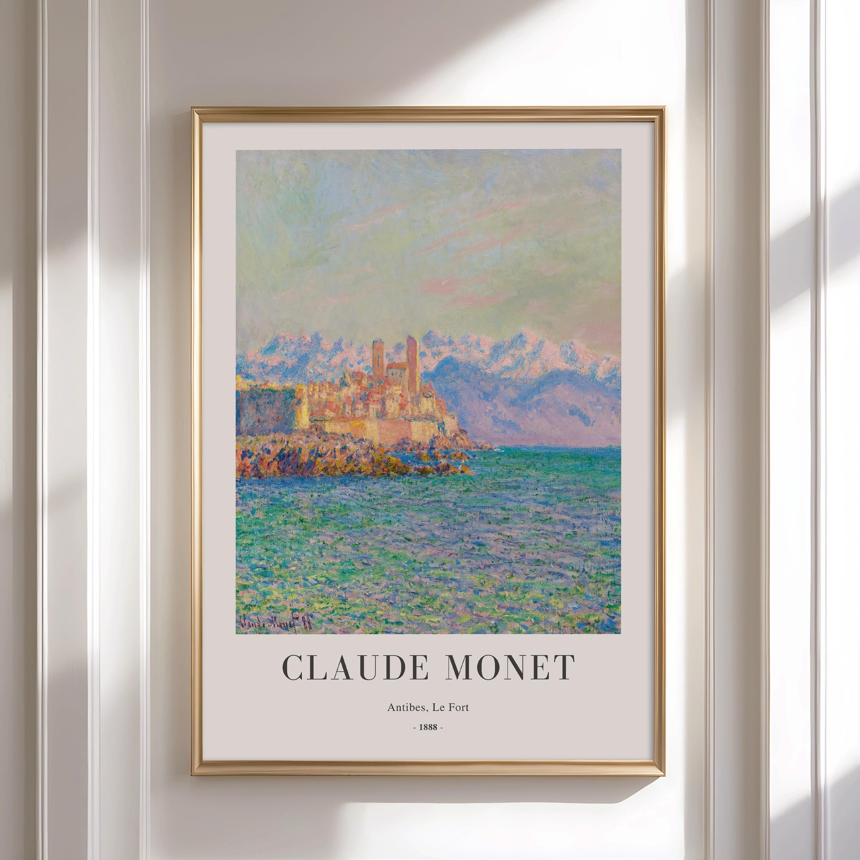 Claude Monet - Antibes, Le Fort 1888 - Framed Seascape Painting