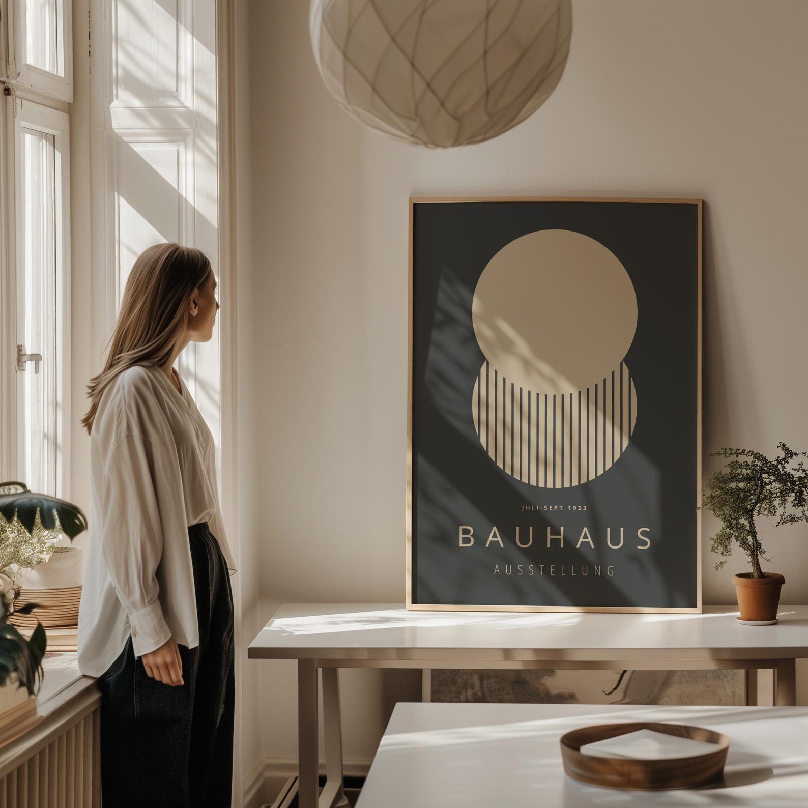 Modern Bauhaus Art Print: Framed Geometric Wall Decor - Etsy