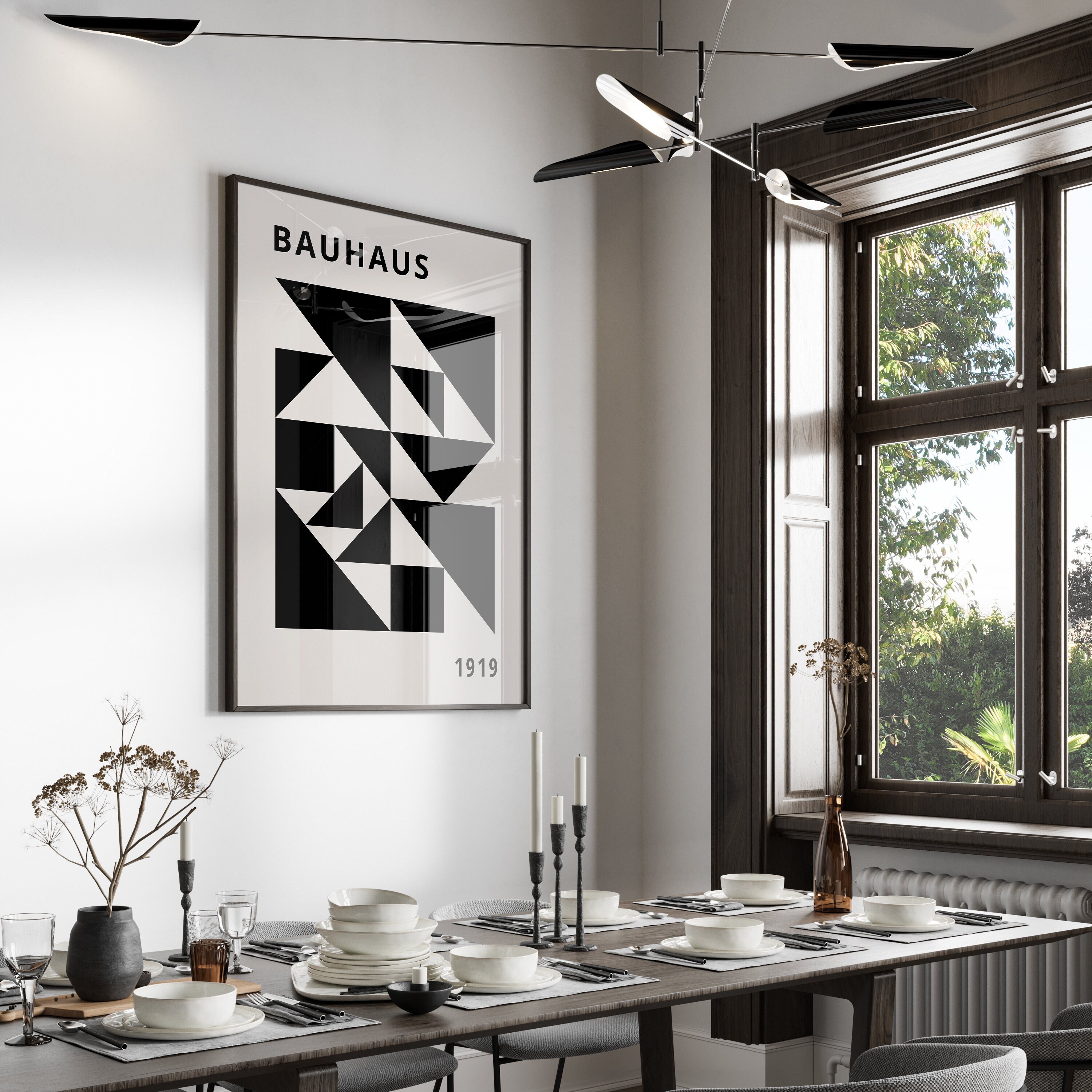 Bauhaus Art Print: Mid Century Modern Minimalist Wall Decor - Etsy