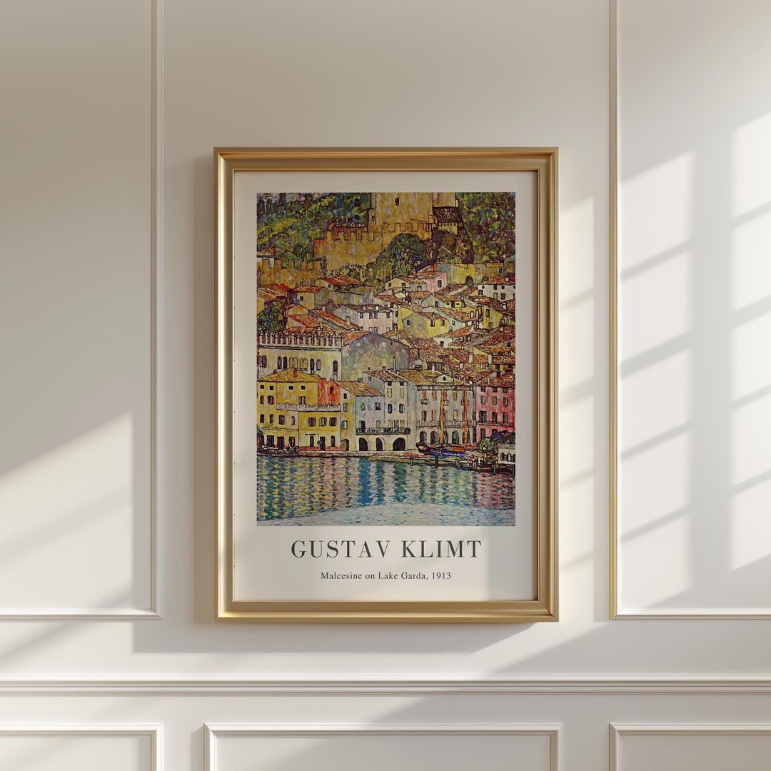 Gustav Klimt Print - Malcesine on Lake Garda 1913 - Framed Wall Art ...