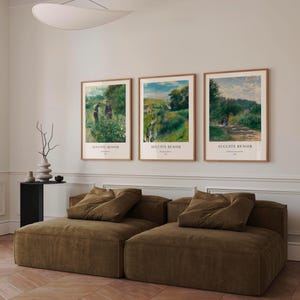 Renoir Poster Set of 3 – Impressionist Vintage Paintings, Classic Museum Art Prints, French Landscape Wall Decor image 8