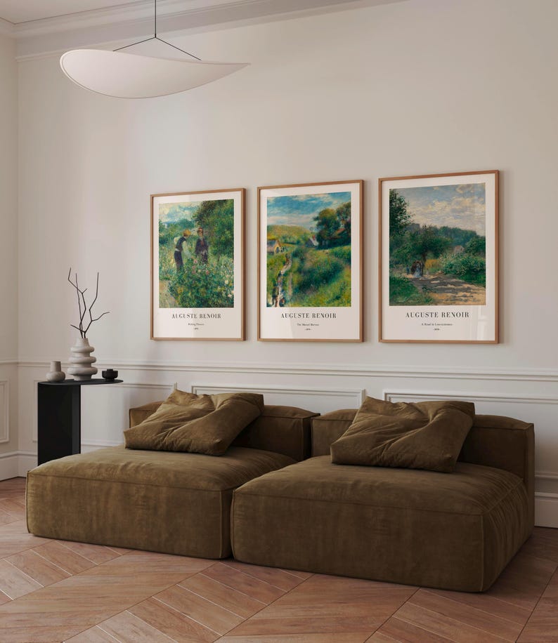 Renoir Poster Set of 3 – Impressionist Vintage Paintings, Classic Museum Art Prints, French Landscape Wall Decor image 8