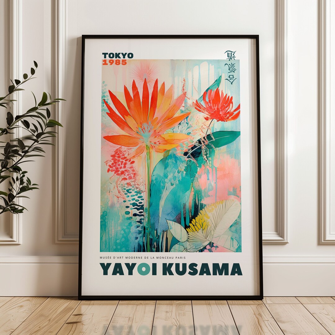 YAYOI KUSAMA Print, Framed Wall Art Japanese Wall Art