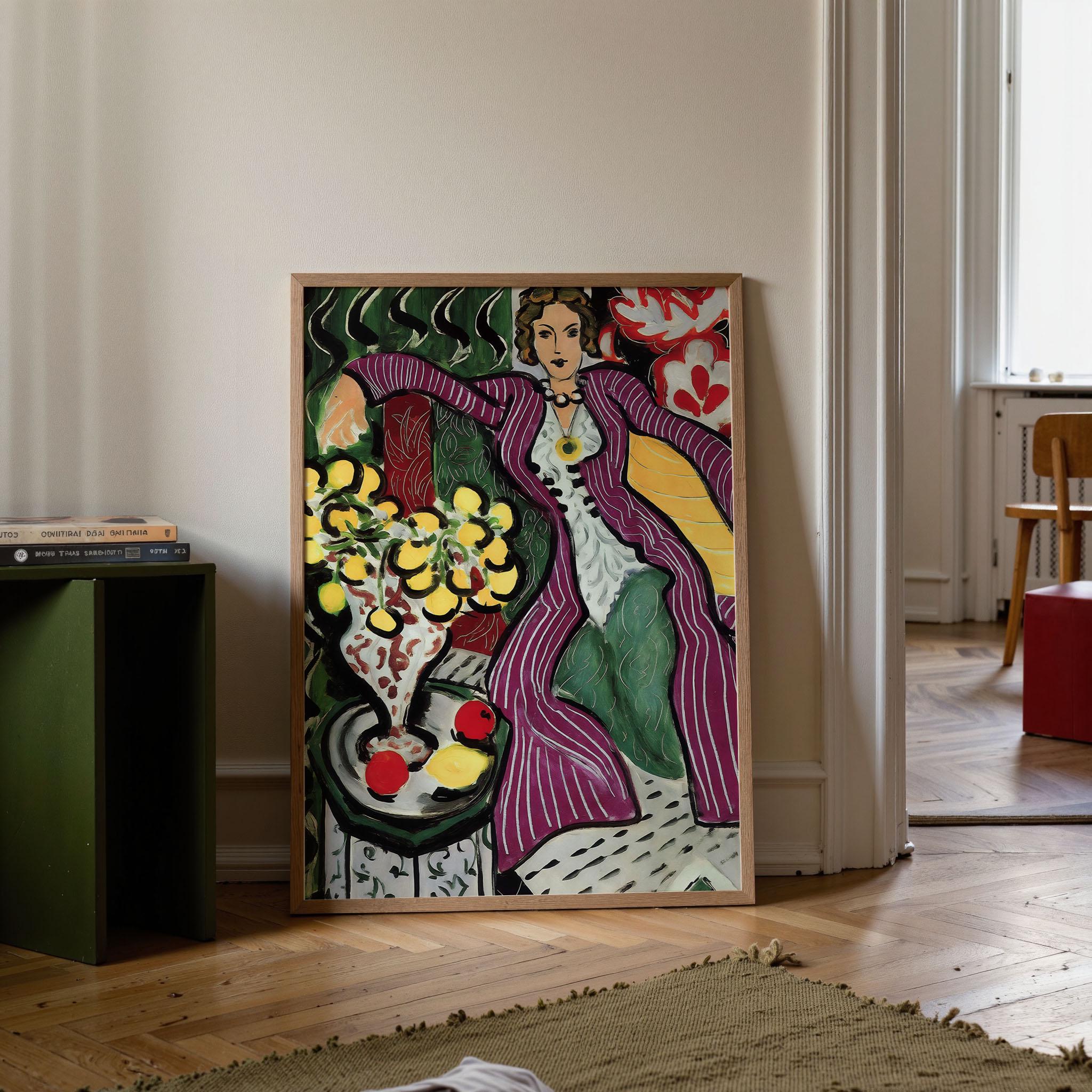 Henri Matisse Woman in Purple Coat Print: Framed Museum-quality