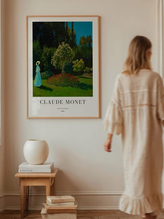 クロード・モネ - 庭の貴婦人 - 額入り印象派風景画 - Etsy 日本