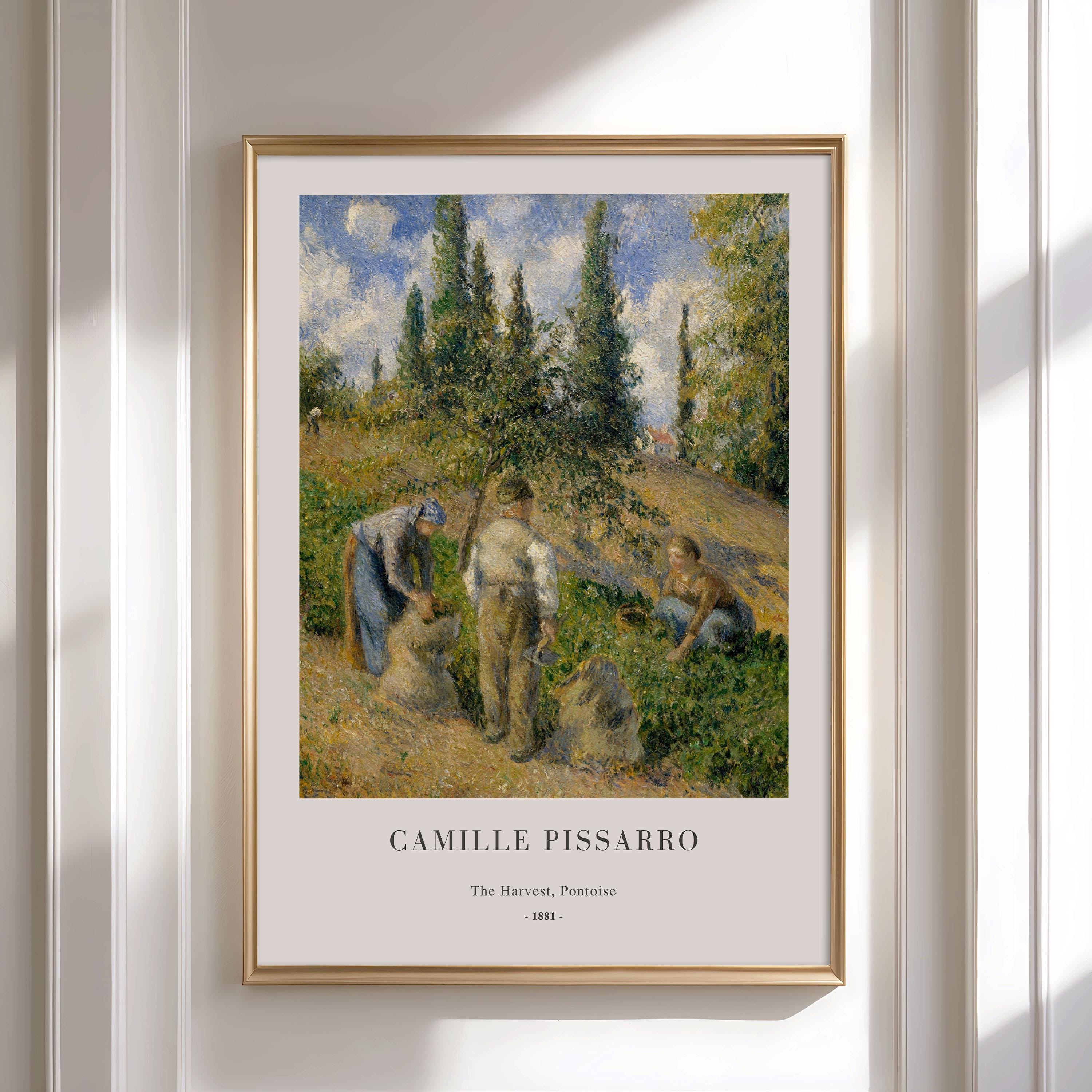 Camille Pissarro 'The Harvest' Framed Print: Vintage French