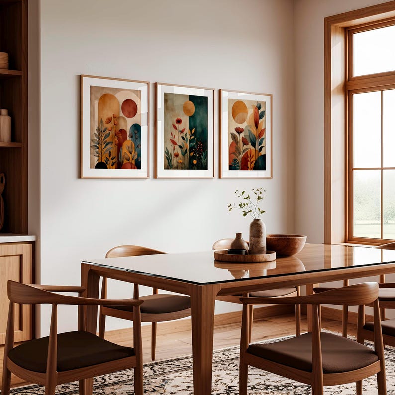 Terracotta Boho Art Prints Set of 3 - Framed Museum-quality Wall Art - Etsy