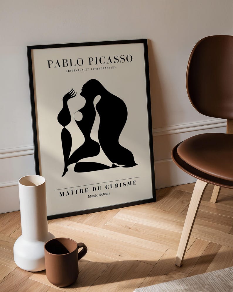 Picasso Print: Framed Abstract Cubism Wall Art image 6