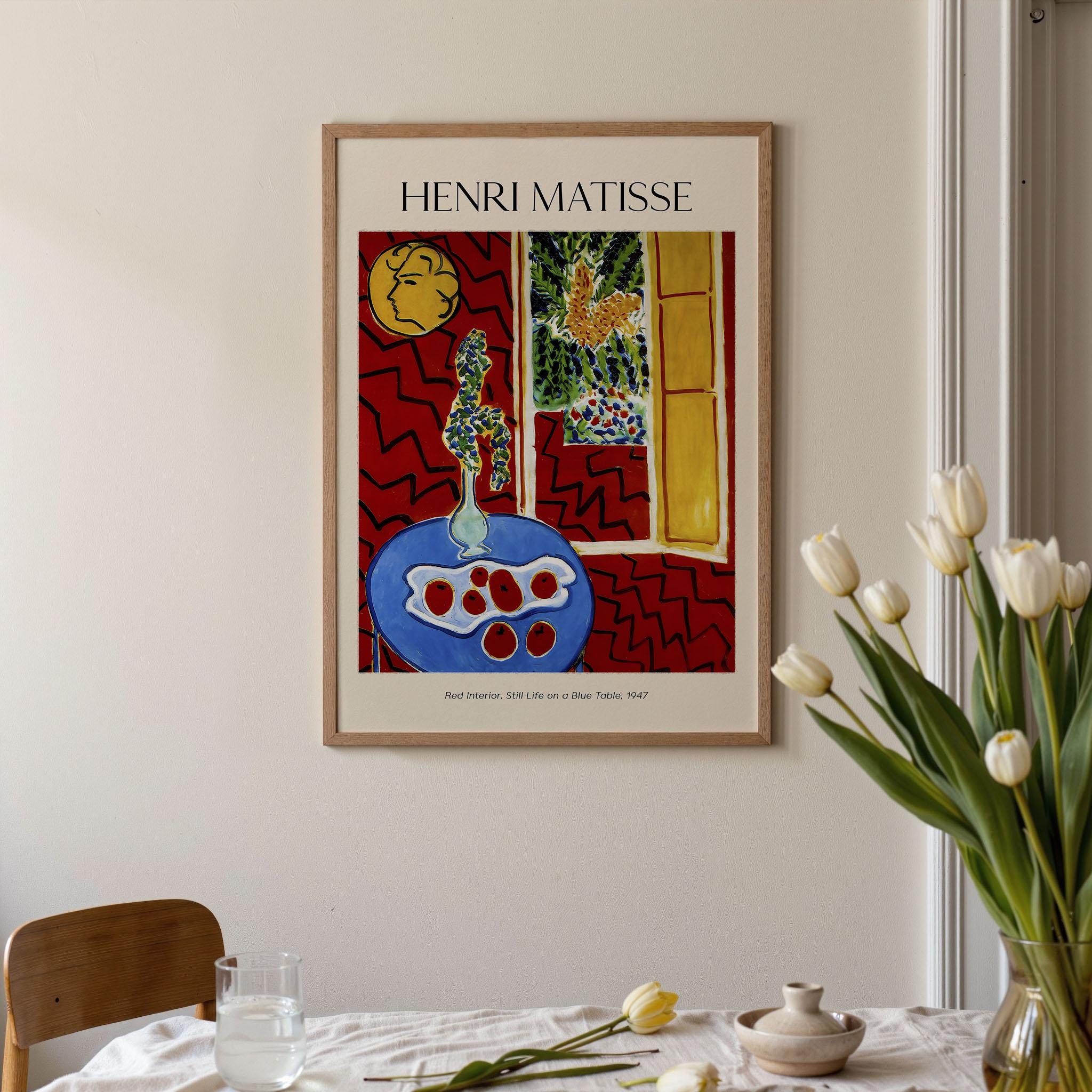 Henri Matisse 花瓶と果物 リトグラフ　額縁入り Henri Matisse 花瓶と果物 リトグラフ 額縁入り Henri Matisse 'Red