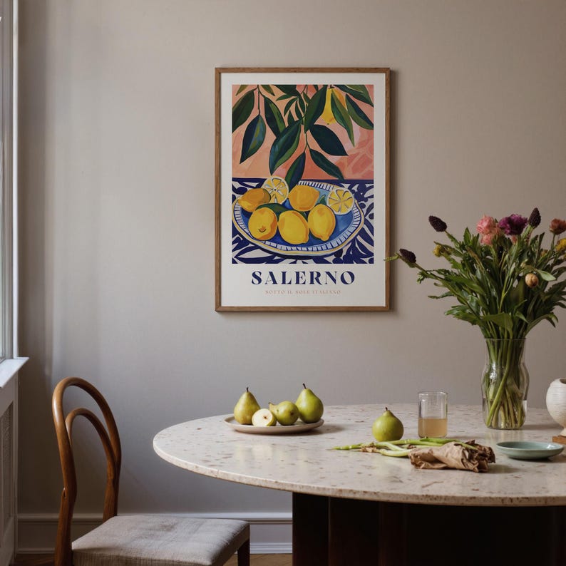 Italian Lemon Print: Kitchen Wall Art, Citrus Illustration image 12
