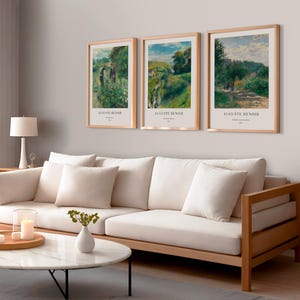 Renoir Poster Set of 3 – Impressionist Vintage Paintings, Classic Museum Art Prints, French Landscape Wall Decor image 15