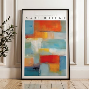 Stampa di Mark Rothko, arte da parete incorniciata, grande arte da parete, arte da parete moderna, decorazione per soggiorno, poster ispirato a Mark Rothko