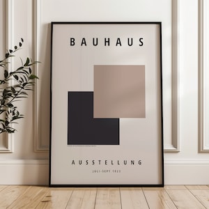 Bauhaus Poster Framed Wall Art, Mid Century Modern Wall Art Prints, Maximalist Wall Art Minimalist Wall Art Modern Bauhaus Print