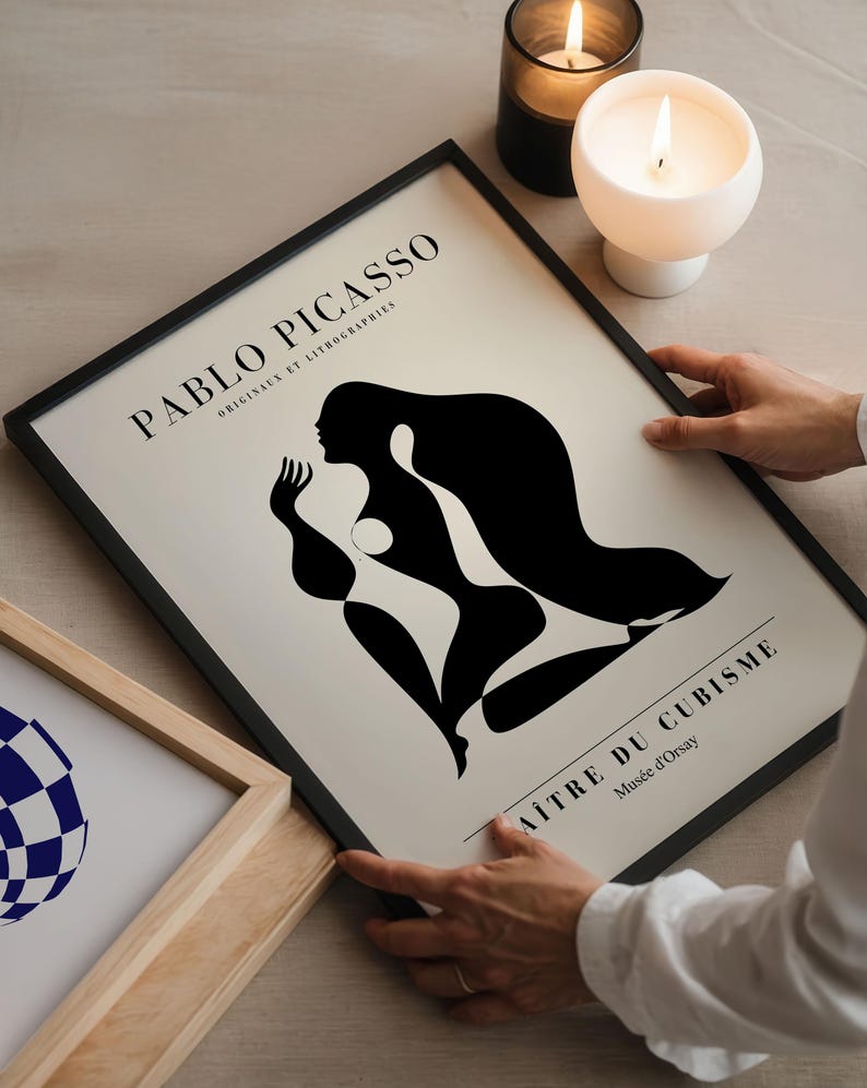 Picasso Print: Framed Abstract Cubism Wall Art image 7