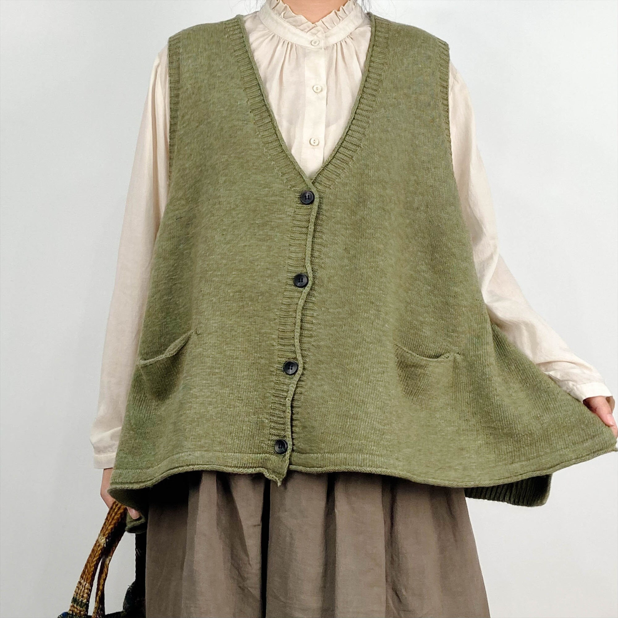 Japanese Casual Knit Vest Autumn Warm Knit Vest Women - Etsy UK