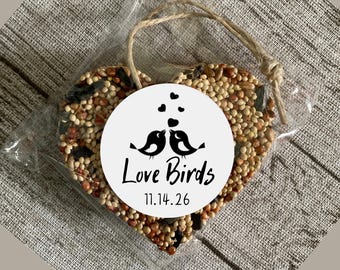 12 Custom wedding favors | Bird seed cakes | Bridal shower favor | Engagement favor for guests | Outdoor wedding favor | Personalizable