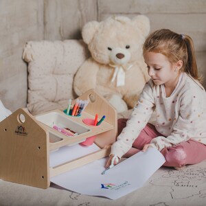 Montessori Painting Paper Stand - Dispenser da tavolo - Rotolo di carta da disegno da 50 m
