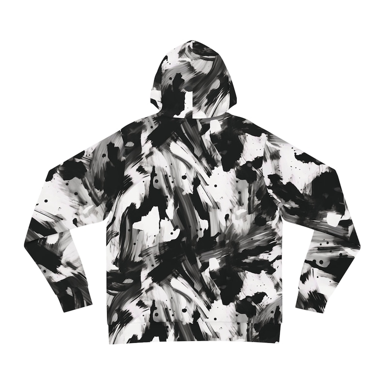 OVERSIZED HOODY BRUSH LOGO CONTRAST_BLACK WHITE main image 1
