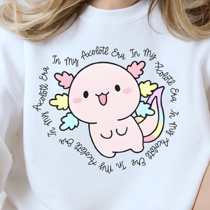 In meiner Axolotl Ära Pullover, süße Kawaii Kleidung, Tiere Haustier Liebhaber Rundhalsausschnitt, Axolotl Geschenk, Axolotl Geburtstag Sweatshirt, Axolotl Pyjamas Shirt
