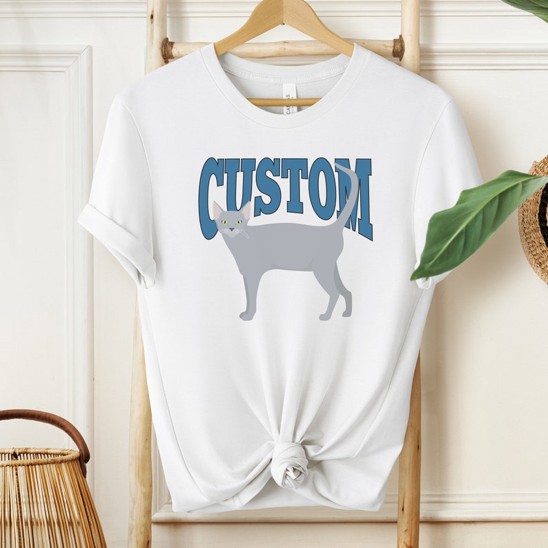 Custom Russian Blue Breeds T Shirt Gift With Pets Name, Catmom Catdad ...