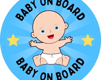 Baby on board car sticker