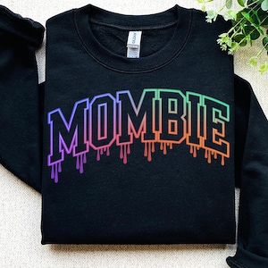 Neon Halloween Mombie Png, Funny Mombie Png, Halloween Mom Png, Halloween Mombie Design, Halloween Sublimation, Halloween Mama Shirt Design