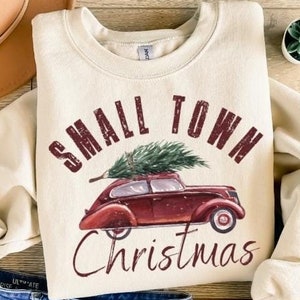 Small Town Christmas png, Christmas Tree Farm png, Vintage Christmas png, Christmas Sublimation Design, Retro Christmas png